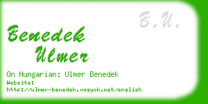 benedek ulmer business card